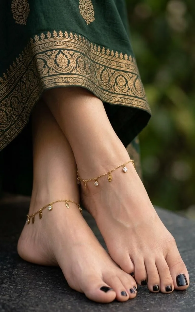 Anklet - leafy 
