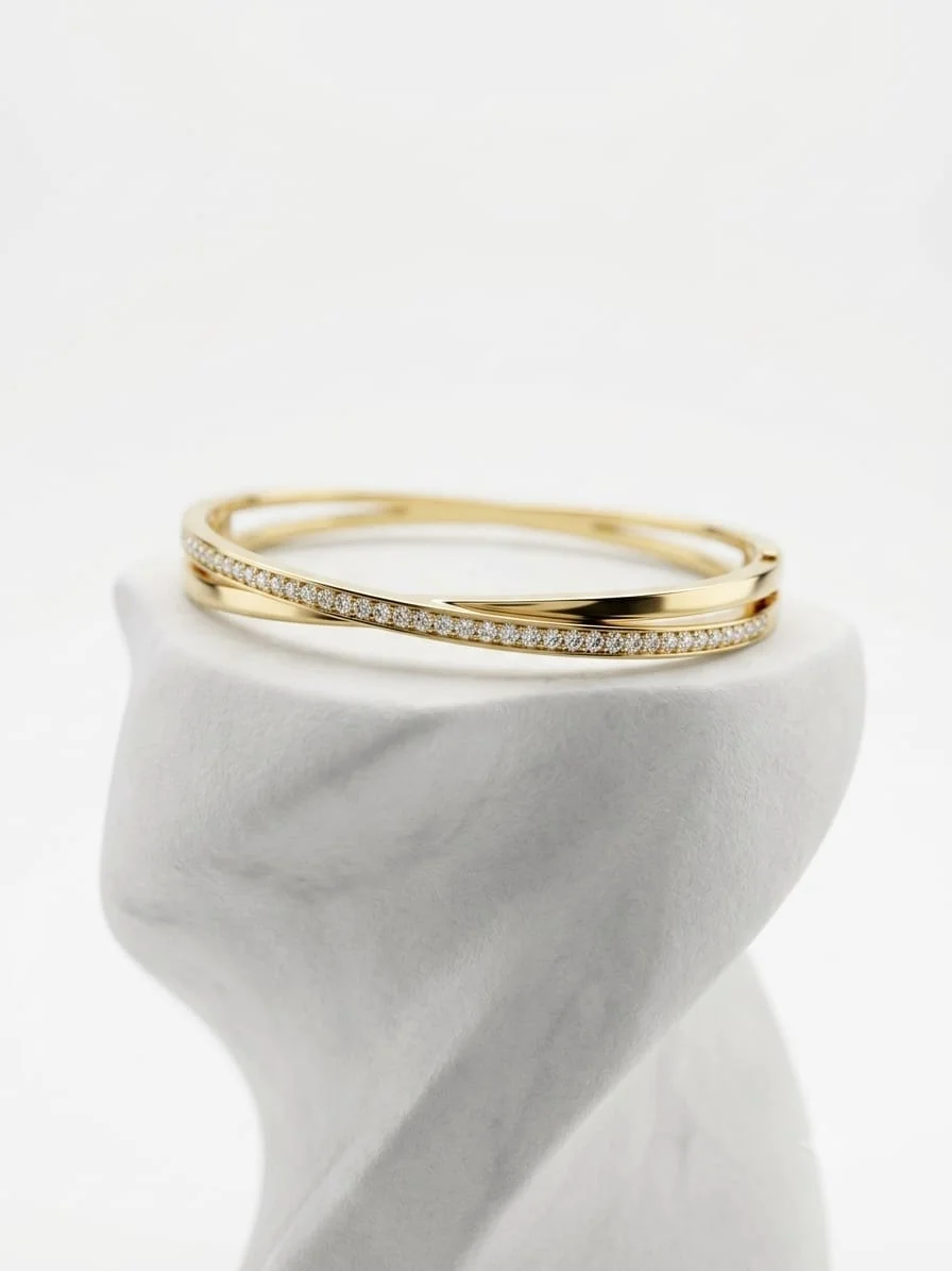 Diamond replica bangle