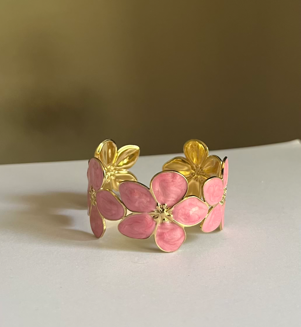 Pink cuff bangle