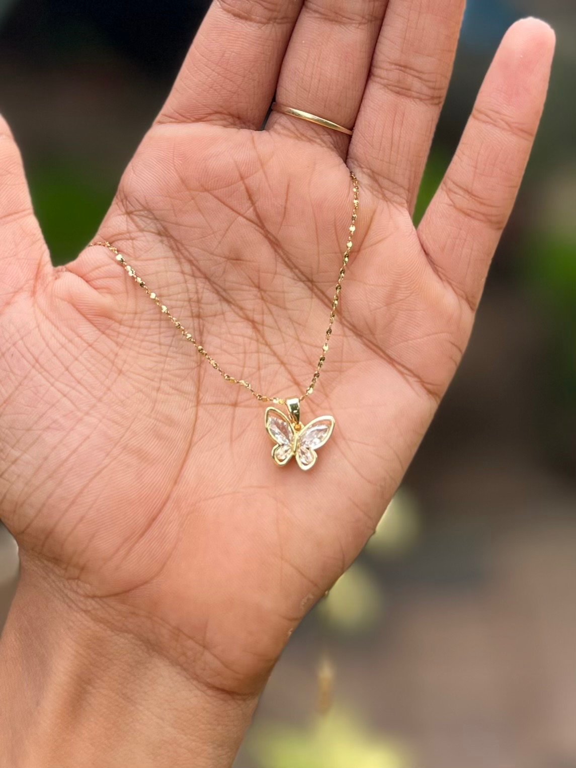 Butterfly pendant chain