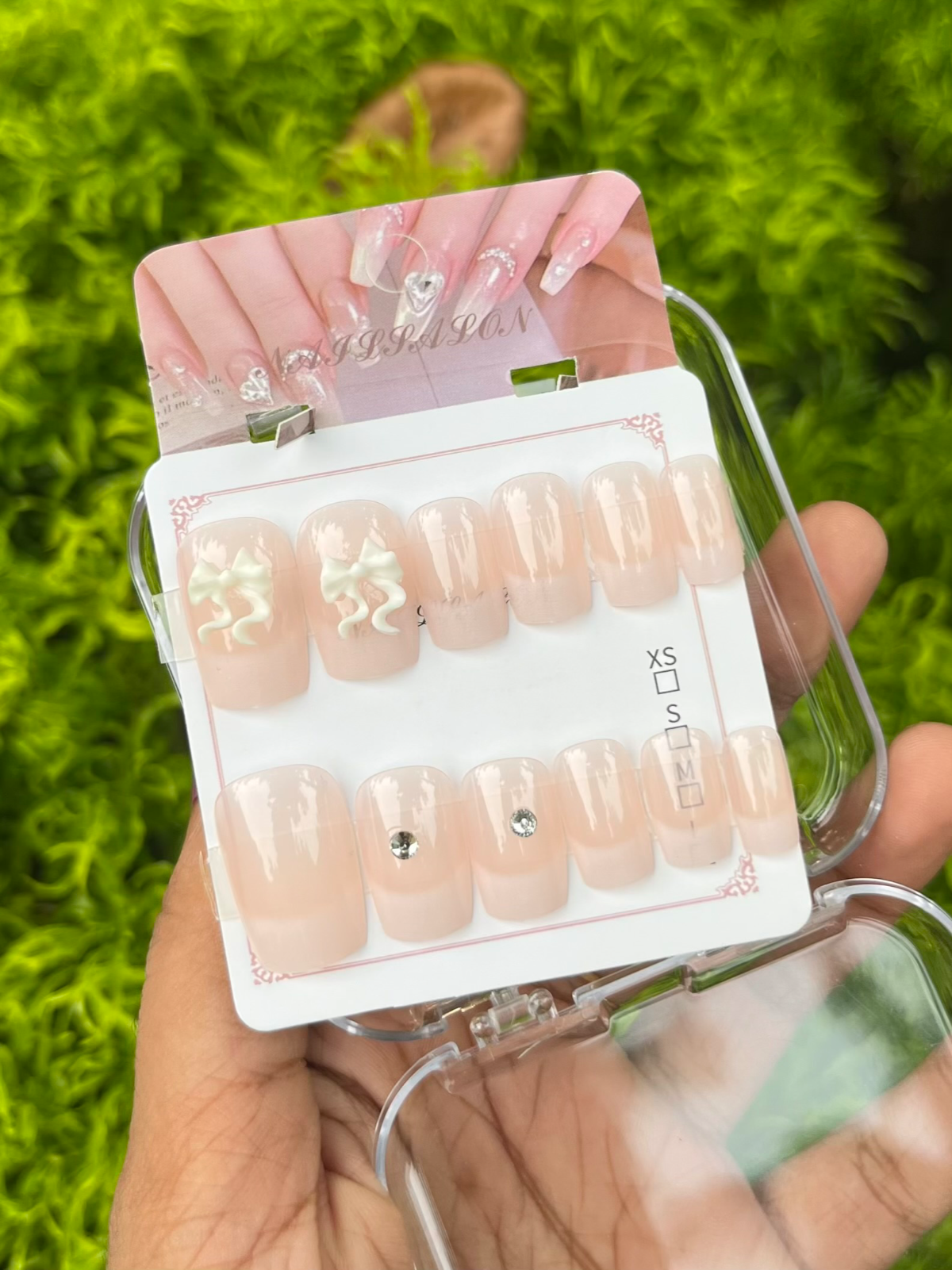 Nude pink nails